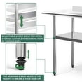 Stainless Steel Work Table 30X24 in Commercial Working PrepTable with 1