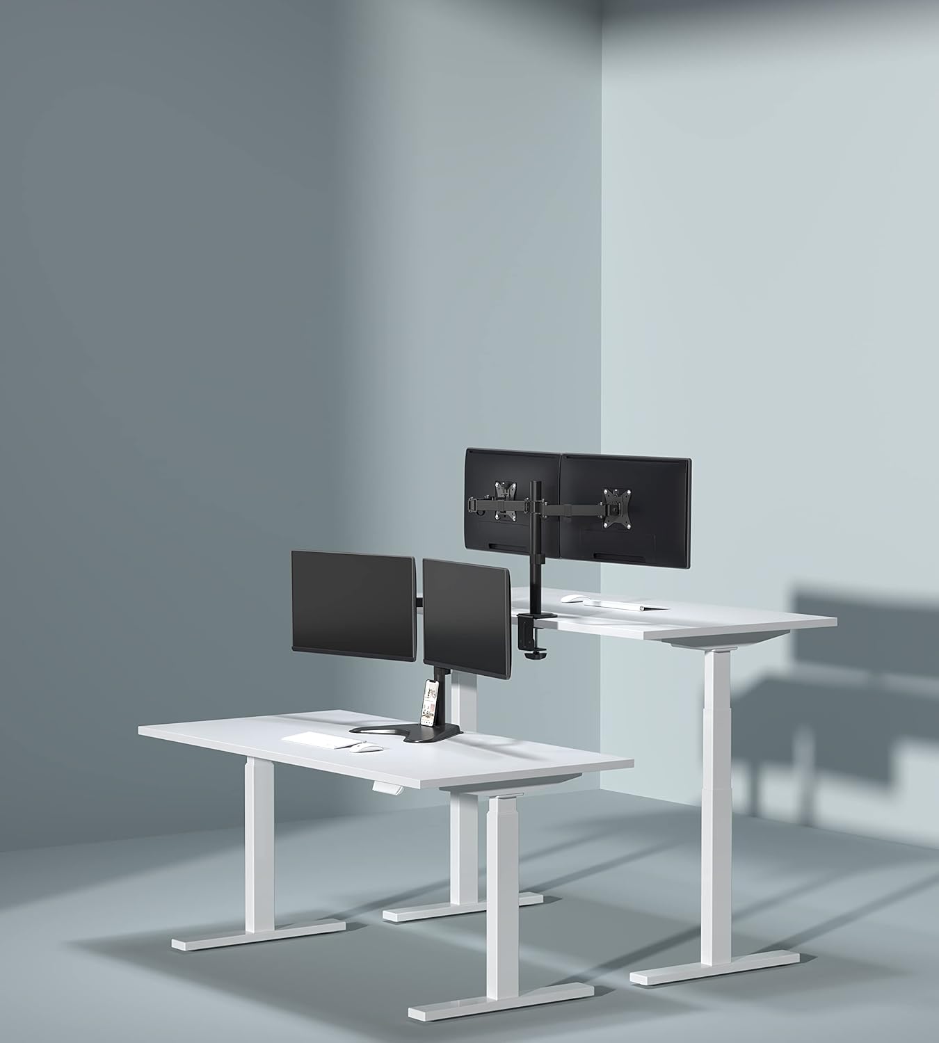 Link2Home Articulating Dual Monitor Mount for 17–32 Inch Screens