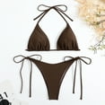 thumbnail image 4 of VBVC Tankinis Women Triangle Bikini Sets Halter Two Piece Sexy Swimsuit String Tie Side Bathing Suit, 4 of 6