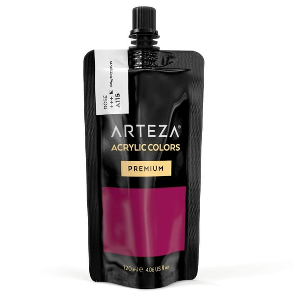 Arteza Acrylic Professional Artist Paint, Rose Color, 120ml - Single Color