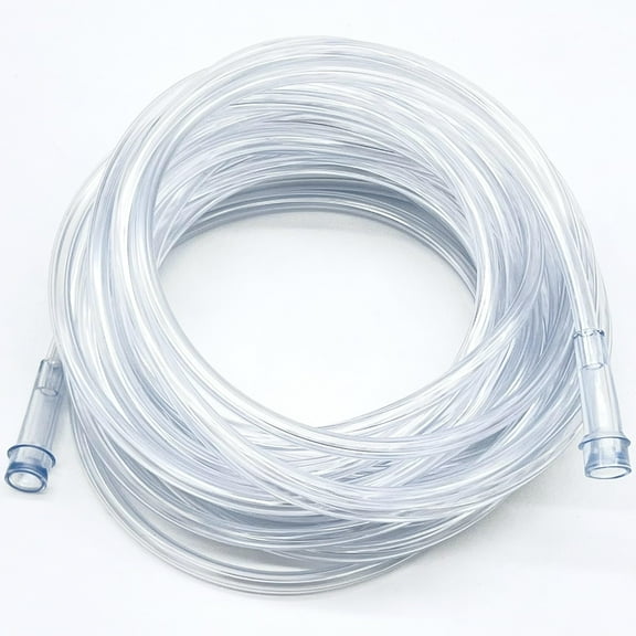 ResOne 14Ft Clear Oxygen Supply Tubing, Crush Resistant, Standard Connectors