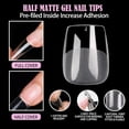 thumbnail image 3 of SINBEE Extra Short Coffin Nail Tips Soft Gel Nail Tips 240pcs Acrylic Fake Nail Tips Pre-Filed Half Matte Full Cover False Press on XS Coffin Nail Tips for Nail Extension Home DIY Nail Salon 12 Sizes, 3 of 7