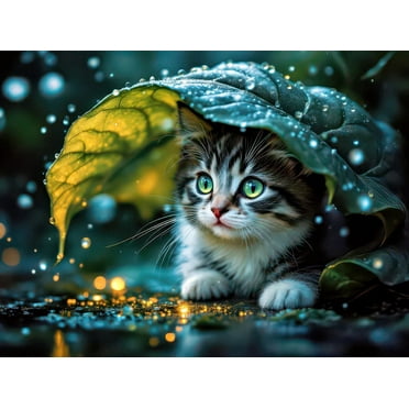 Puzzle for Adult 500 Piece Cat Kitten Animal Wooden Jigsaw Puzles School Supplies Kids Intelligence Game Toy Family Friend Challenging Puzzle Gift Finished Size is 20.47x14.96