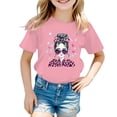 thumbnail image 1 of Hauts d'Été pour Filles en Bas Âge T-Shirts Mode Décontractée Graphique Col Rond Manches Courtes Pull T-Shirt Quotidien Printemps pour Enfant 3-4 Ans, 1 of 5