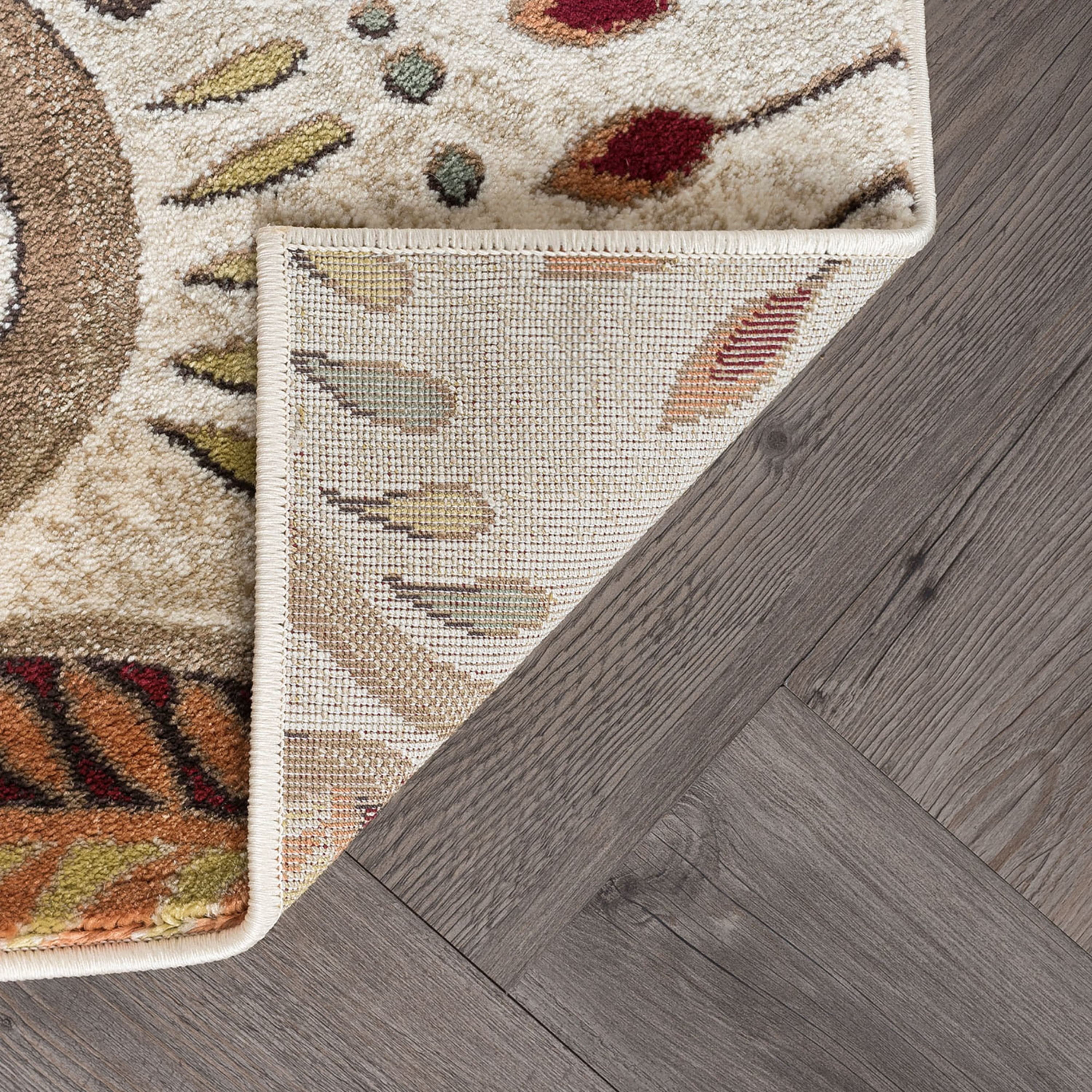 Capri Transitional 9' x 12.6' Ivory and Beige Polypropylene Indoor Area Rug