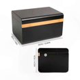 thumbnail image 3 of Bamboo Storage Box with Removable Tray and Divider - Lockable Wooden Organizer for Home and Office Use, 3 of 5