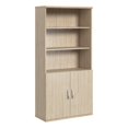 thumbnail image 1 of Pemberly Row Tall 5 Shelf Bookcase with Doors in Natural Elm - Engineered Wood, 1 of 6