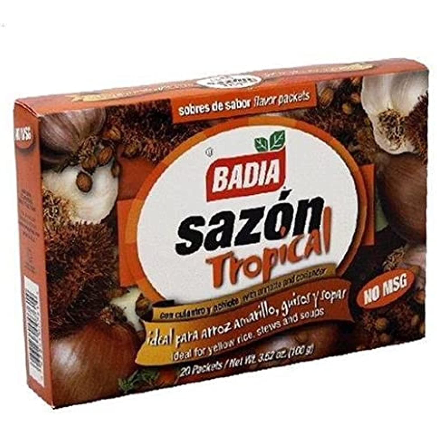 Badia Sazon Tropical Seasoning With Coriander And Annatto 3.52 Oz(Pack