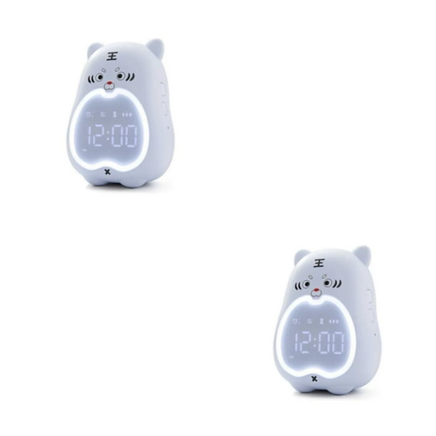 Despertador Bewildely Reloj de escritorio Luz nocturna Pantalla LCD Azul 4.2v 2piezas