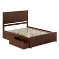 thumbnail image 2 of AFI Nantucket Queen Wood Platform Bed with Matching Footboard and Storage Drawers, Walnut, 2 of 6