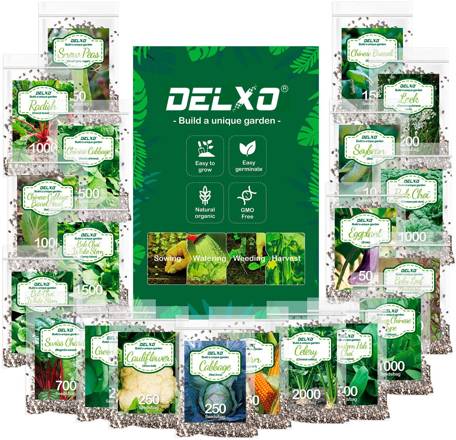 Decorx Vegetable Seeds 12 285 Non Gmo Heirloom Seeds Variety Pack Vegetable Seeds Survival Garden Organic Seeds Made In Usa Walmart Com Walmart Com