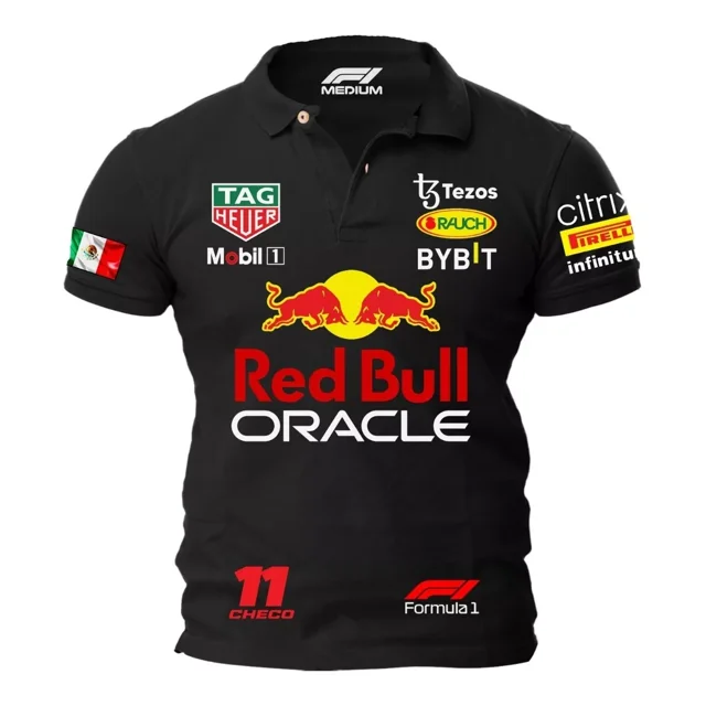 Playera Tipo Polo Sergio Perez Logo 1
