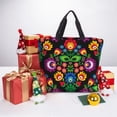 thumbnail image 6 of Pofeuu Traditional Floral Polish Print Tote Bag for Women,Hobo HandBags with Zipper,Large Capacity Casual Shoulder Handbags with Inner Pockets, 6 of 7