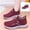 Red, variant on Willtoo Womens Warm Lined Winter Sneakers Adjustable Hook and Loop Strap Lightweight Non Slip Casual Athletic Shoes for Daily Wear