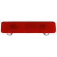 thumbnail image 1 of Hot Knobs HK1004-PA Red Rectangle Glass Cabinet Pull - Aluminum Post, 1 of 1