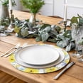 thumbnail image 2 of Yellow Watercolor Floral Round 15 Inch Placemats Set of 6, Spring Flower Abstract Art HeatResistant Non Slip Place Mats for Dining Table, Wipeable Braided Kitchen Table Mats for Housewarming, 2 of 9
