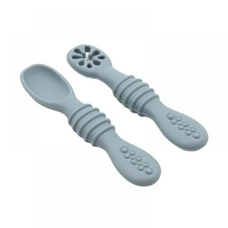 

Baby First Stage Spoon Set | Silicone Dipping Chewable Self Feeding Toddler Utensils | Baby Led Weaning Spoon for Kids Ages 6 Months+