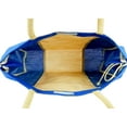 thumbnail image 4 of Sweda Palm Beach Tote Bag, Jute with Cotton Piping and Handles, Large - Blue, 4 of 11