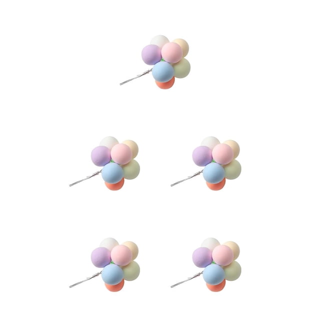 Toystoory Paquete de bolas, globo de arcilla, adorno para pastel, bandera para cupcakes de boda, fiesta de cumpleaños, aniversario, suministros Type5 NO5