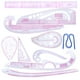 thumbnail image 2 of 10 Piezas de Reg Métrica Francesa, Herramientas de Costura de Plástico, Reg de Medida para Coser Suministros de Costura, 10 Esti Sunnimix Regla de curva francesa, 2 of 8