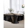 thumbnail image 6 of Black Gold Flower Flat Sheets Only Full Size, Soft Breathable Bed Top Sheets for Mattress, Gradient Luxurious Floral Botanical Luxury Bedding Flat Sheets for Home Hotel Bedroom Bed Protection, 6 of 9