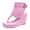 Pink, variant on Women's Platform Wedge Heel Flip Flop Sandals Retro Suede Square Open Toe Cutout Ankle Boots with Adjustable Buckle Strap
