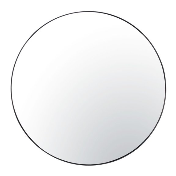458MI50BL Varaluz Lighting Tablet - Round Wall Mirror In Industrial Style-50 Inches Wide-Black Finish
