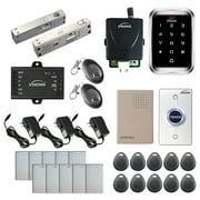 FPC-5473 One Door Access Control 2,200lbs Electric Drop Bolt Fail Safe For Narrow Door + Outdoor Keypad / Reader Standalone With Mini Controller + Wiegand 26, No Software, EM Card, Wireless Receiver
