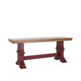thumbnail image 5 of iNSPIRE Q Farmhouse Transitional 47.2" Wood Bench, Oak And Antique Berry Red, 5 of 6