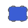 thumbnail image 1 of Multipurpose 100*120cm Positioning Bed Pad with Reinforced Handles - Reusable & Washable Transfer Sheet for Turning, Lifting & Repositioning, Blue, 1 of 5