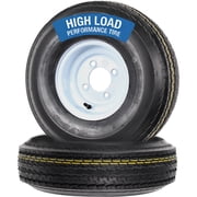 eCustomrim 2-Pack Trailer Tire Rim 5.70-8 570-8 Load C 8 Inch 4 Lug White Wheel