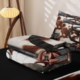 thumbnail image 5 of jejeloiu Western Bull Skull Zipper Full Size Comforter Sets with Fitted Sheet and 2 Pillowcases For Kids,Rustic Cowhide Retro Texas Stars Print Zipper Bedding Set For Boys,Reversible,4 Pieces, 5 of 7