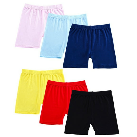 Baozhu 6 Pack Kids Girls Shorts Dance Shorts Bike Short Breathable and Safety,2-10 Years