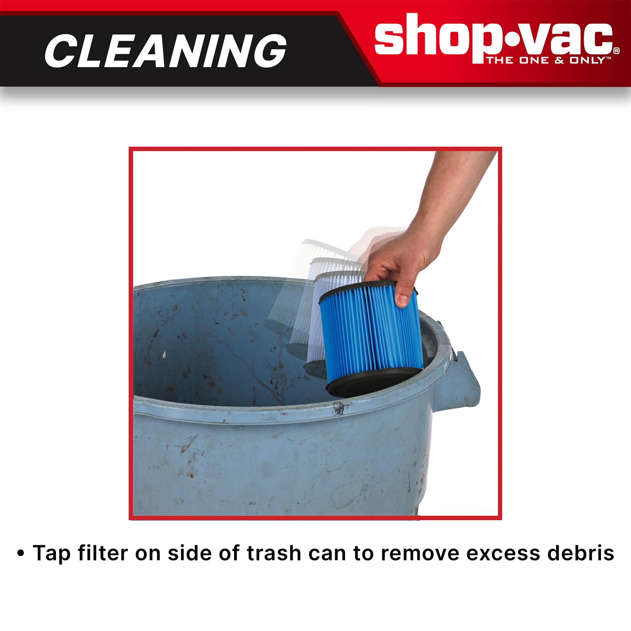 (2 pack) Shop Vac Reusable Ultra Web Cartridge Filter, Wet Dry Vacuum Use, Maximum Fine Dust Filtration