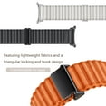 thumbnail image 4 of Band for Samsung Galaxy Watch Ultra Bands 47mm Men/Women,Rugged Fabric Nylon Alpine Sport Loop Strap for Samsung Galaxy Watch 7 Ultra Band 47 mm 2024 Breathable Replacement Wristband,Orange, 4 of 7
