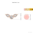 thumbnail image 3 of ANGARA Natural & Diamond Necklace with Milgrain in 14K Rose Gold for Women (Size-5x3mm| Color-I-J| Clarity-I1-I2) | April Birthstone, Anniversary, Jewelry Gift for Women | Natural Diamond Necklace, 3 of 7
