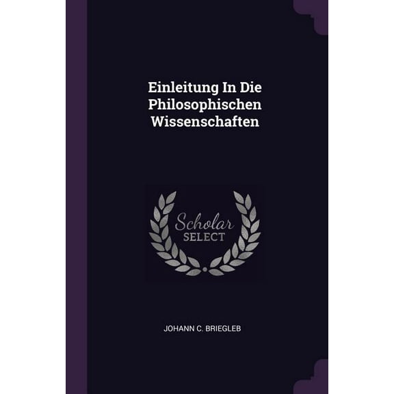 Einleitung In Die Philosophischen Wissenschaften (Paperback)