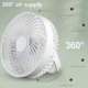 thumbnail image 4 of 26-27 Desk Fan with , for Bedroom Sleeping Room Tabletop Office Home Kitchen Camping, 4 of 5