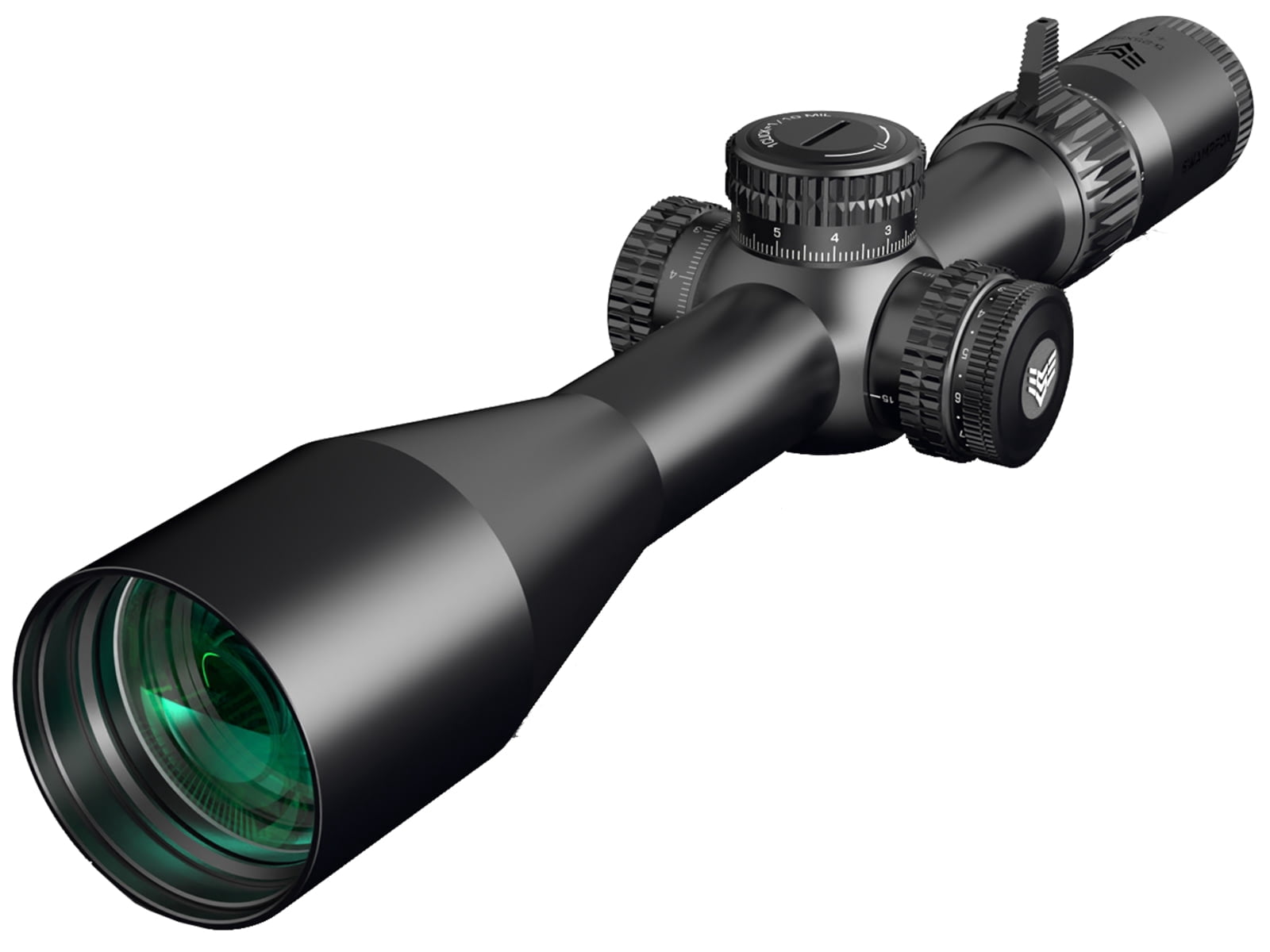 Swampfox Warhawk 5-25x56mm Rifle Scope, 34mm Tube, First Focal Plane, Sharpshooter MOA, Black