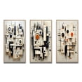 thumbnail image 2 of Designart "Abstract Urban Vision Black and White III" Modern Geometric Framed Wall Art Set Of 3 - Black Abstract Frame Canvas Set For Living Room Decor, 2 of 6