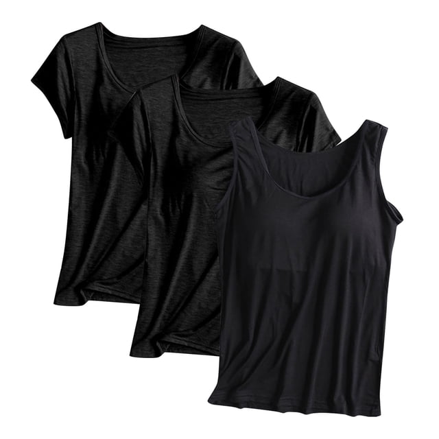 Prix Réduit, Chemise en Coton pour Femmes, Sans Armature, Confortable, Couleur Unie, Maternité, pour Maison/bureau Tenue Décontractée/20 % Modal, 40 % Coton, 40 % Polyester, Noir, Sopatenor
