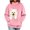 Pink women fall hooded sweatshirt a1, variant on RRJ Women's Fall Winter Hooded Pullover Sweatshirt Casual Cute Tops with Pocket Long Sleeve Lounge Outerwear, Gray S