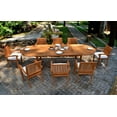 thumbnail image 4 of Teak Dining Set:8 Seater 9 Pc - Large 118" Oval Table And 8 Napa Stacking Arm Chairs Outdoor Patio Grade-A Teak Wood WholesaleTeak #WMDSNPp, 4 of 4