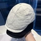 thumbnail image 2 of Gorra plana unisex ajustable blanca con bordado floral, 2 of 2