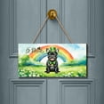 thumbnail image 2 of Happy St. Patrick’s Day French Bulldog with Green Hat Shamrocks Rainbow Landscape Wood Sign Dog Lover Gifts Hanging Wall Home Decor - 03007, 2 of 5