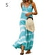 thumbnail image 1 of Qarigey Maxi vestido con cuello en V Ropa de verano Raya sin mangas Vestido suelto Vestido en V Prendas para la parte del cuerpo Verde S, 1 of 4