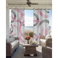 thumbnail image 4 of Pink Grey Blackout Curtains 72 Inches Long for Bedroom, Geometric Circle Modern Abstract Simple Art Thermal Insulated Room Darkening Black Out Window Curtain Panels Grommet Drapes for Living Room, 4 of 8
