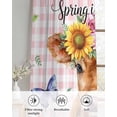 thumbnail image 6 of Spring Cow Sheer Curtains 54 Inch Length 2 Panels Set for Living Room/Bedroom, Summer Sunflower Botanical Pink Plaid Kitchen Curtains Grommet Semi-Sheer Curtains Drapes Window Treatments 42"x54"x2, 6 of 7