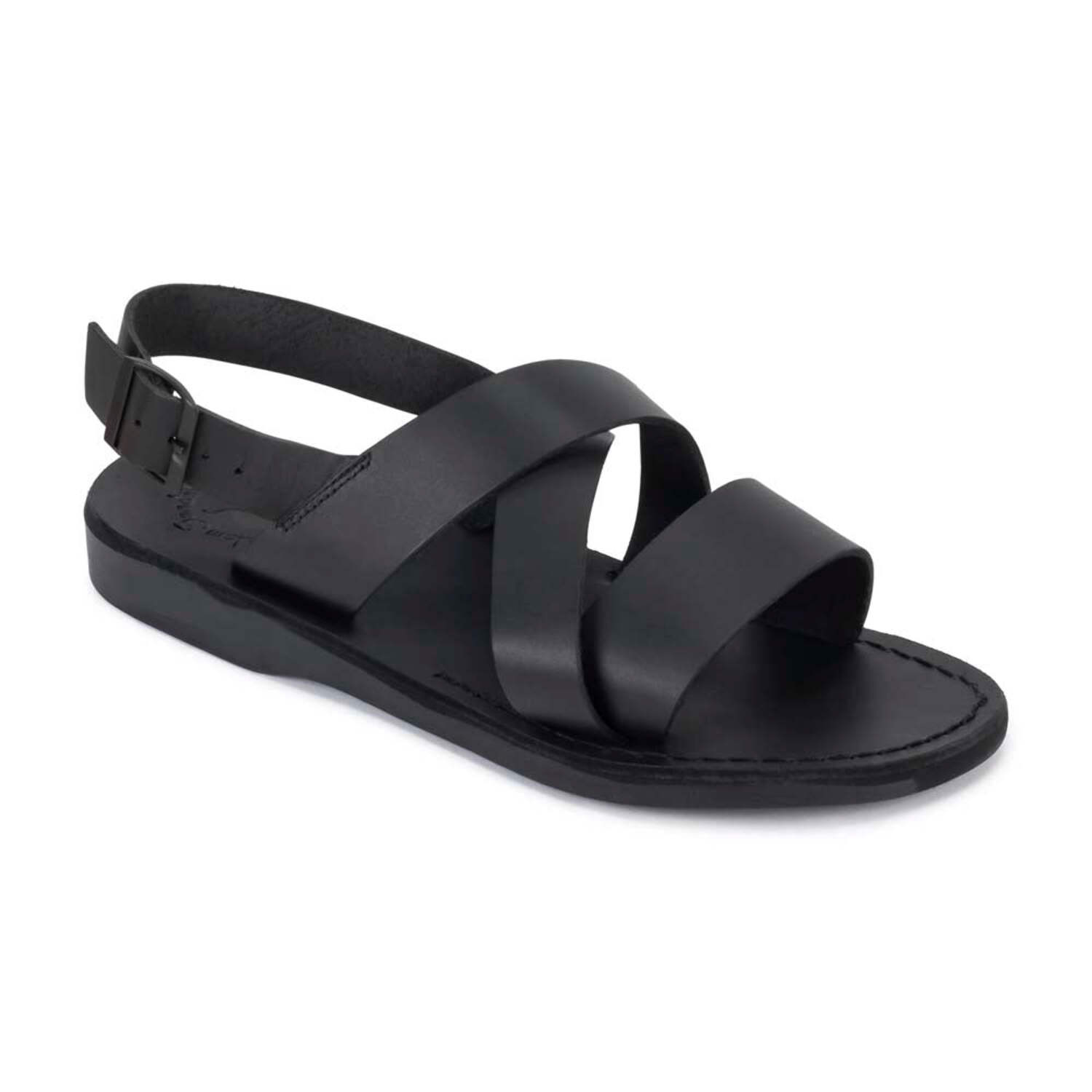 Anthony Veer Mens Cancun Cross Strap Comfort Leather Sandal  display picture 1