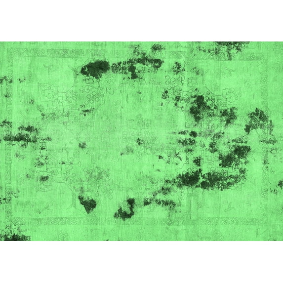 Ahgly Company Indoor Rectangle Persian Emerald Green Bohemian Area Rugs, 8' x 12'